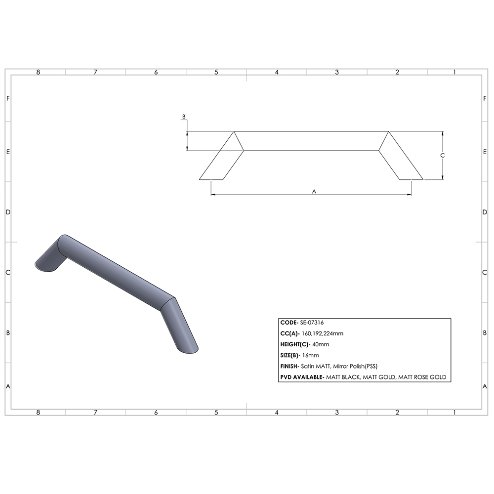  DICRU Tube Pull Handle